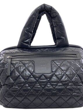 Chanel Coco Cocoon Silver Boston Bag